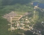 Planning board adjourns subdivision application for legal advice This aerial image shows the cleared land site in Frank Sound. - Photo: Planning document
