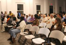 George Town residents voice concerns about zoning enforcement About 100 community members turned out for the latest PlanCayman forum in George Town. - Photo: Dana Kampa