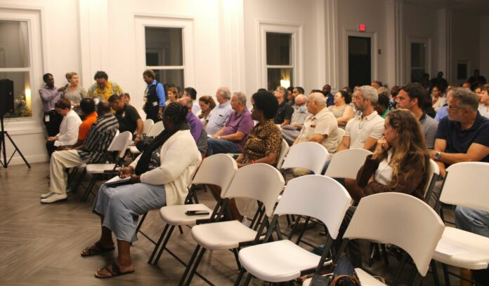 About 100 community members turned out for the latest PlanCayman forum in George Town. - Photo: Dana Kampa