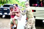 Regiment assists with school drop-offs in flood-hit areas