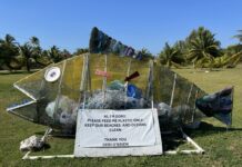 Brac’s storm-wrecked recycling ‘fish’ Dory retires Dory the plastic recycling fish on Cayman Brac.