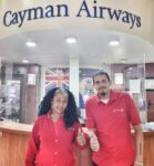 Hurricane Beryl mobilised Cayman Airways team into action Cayman Airways Reservation Supervisor Garth Ebanks and Aleta Brown shared their experiences of getting tourists and residents off island as Hurricane Beryl approached the Cayman Islands last week. - Photo: Supplied