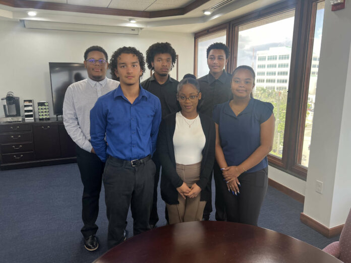 Front Row (L-R): Cliff Weeks Jr., Alanee Morgan and Janiya Jackson. Back Row (L-R): Javari Pearson, Robert Chung and Korey Berry. Missing from photo: Eva Bothwell.