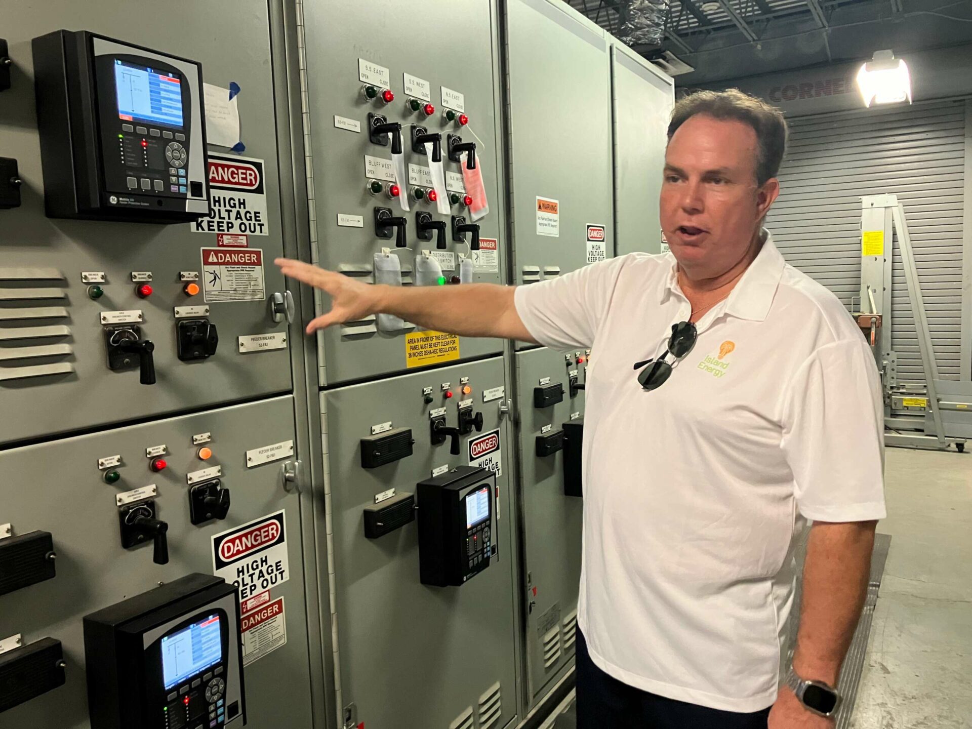 Jonathan Tibbetts outlines upgrades to the transmission system. - Photos: James Whittaker