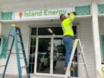 Solar farms planned as Sister Islands look to renewable future Sign of the times: The new Island Energy facade at the Brac company's office.