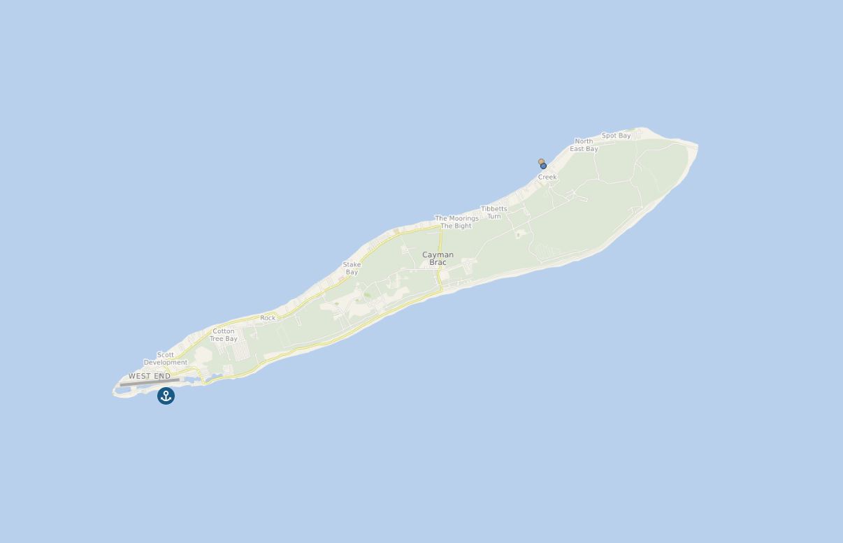 Ship locaters put the HMS Trent just off the coast Sunday afternoon.