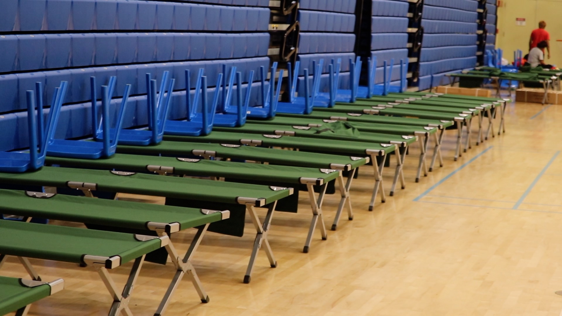 John Gray High School Gymnasium, one of the hurricane shelters on Grand Cayman. - Photo: Shanda Gallego