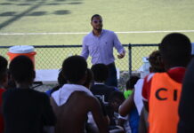 Former national footballer gives back at camp