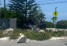 One hospitalised in South Sound collision Police have closed off South Sound Road following a single vehicle collision Tuesday afternoon. - Photo: Supplied