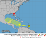 System brewing east of Windward Islands