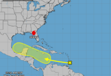 System brewing east of Windward Islands