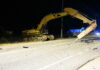 Youths charged over Minister Seymour’s collision with excavator This image shows the extended arm of the CAT excavator that Minister Dwayne Seymour collided with on Thursday morning. - Photo: RCIPS