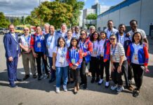 Cayman national chess team in Budapest for Olympiad