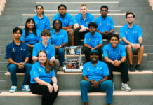 Cayman students head to Athens to compete in robotics competition The 2024 Cayman Islands National Robotics Team with their team manager and coaches.