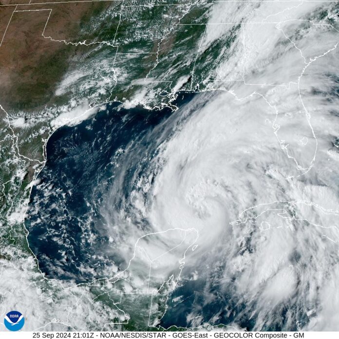 Hurricane Helene moves away from the Cayman Islands into the Gulf of Mexico