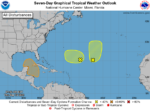 Tropical depression could form by next week Forecasters are projecting the orange area on the radar to develop into a tropical depression next week. - Photo: US National Hurricane Center