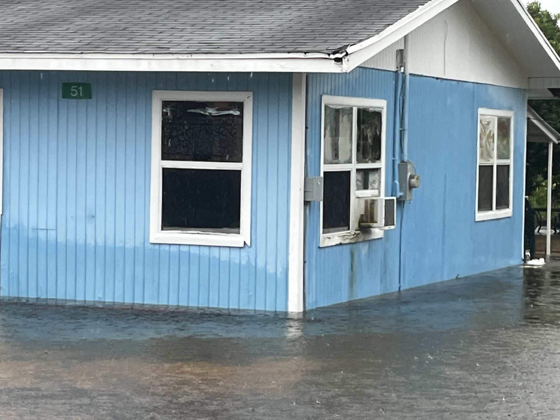 Floodwater reached this property in Windsor Park.