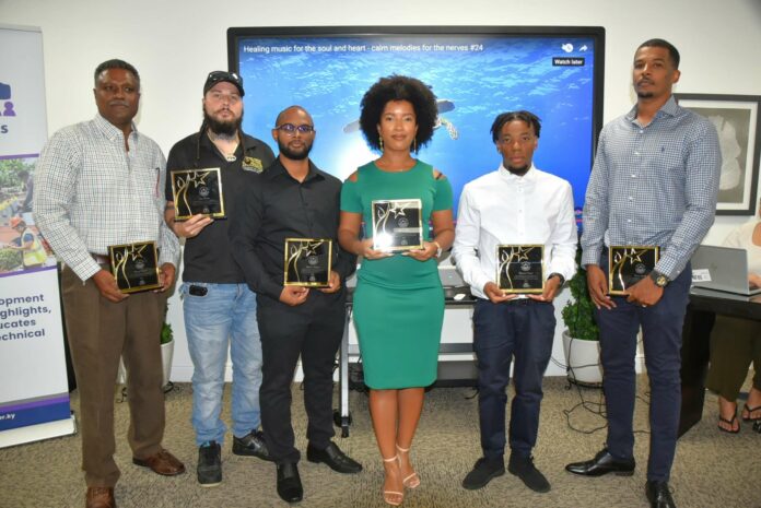 VoTech Stars, (L-R) Trenton Foreman, Joey Bodden, William Belfond, Alyssa West, Mechach Taylor, and Perry Smith Jr.