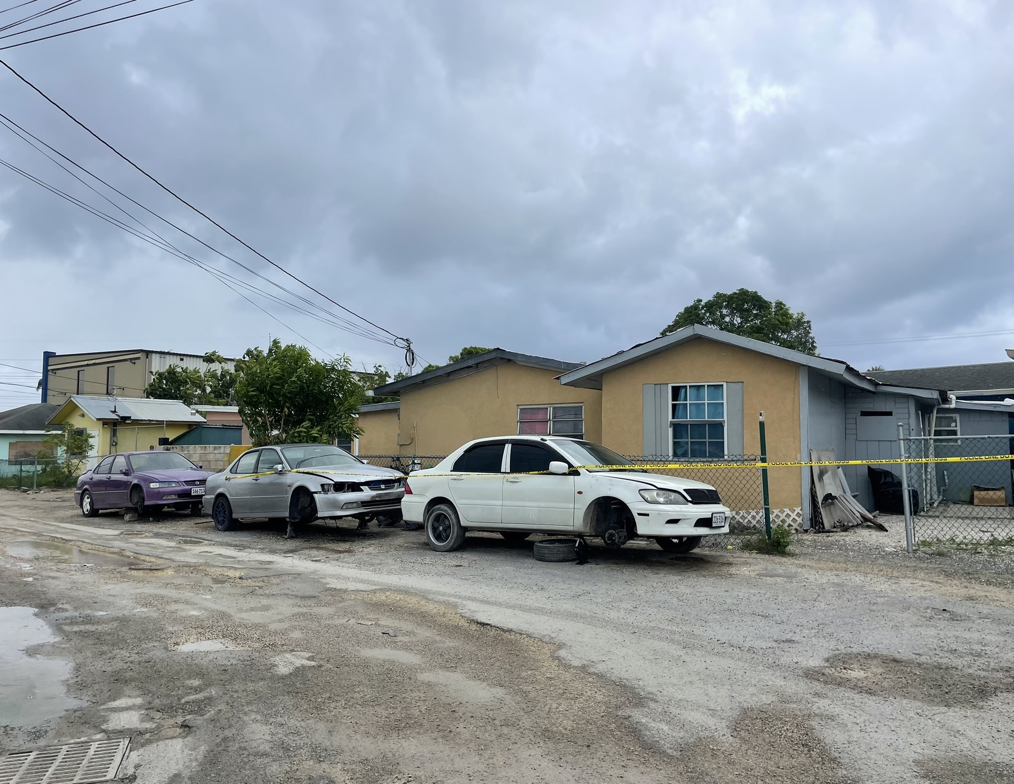 The property on Bronze Road remains cordoned off by police tap