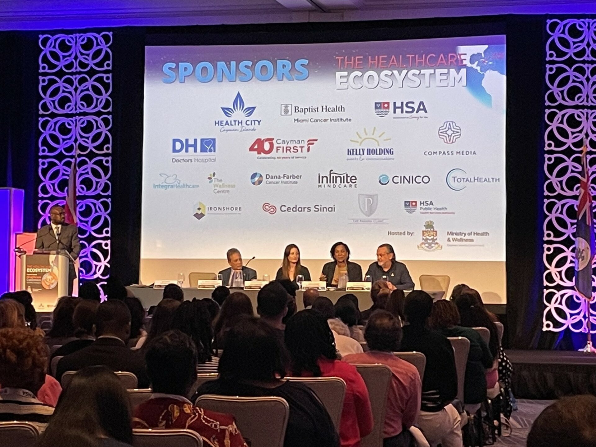 Healthcare Conference speakers including Chief Medical Officer Dr Nick Gent (far left) 