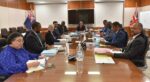Premier insists government functioning as talks remain ongoing Premier Juliana O'Connor-Connolly is pictured Friday with her remaining Cabinet members. - Photo: Cayman Islands Government