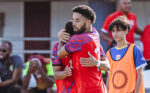 Cayman defies the odds with 1-0 loss to Guadeloupe Cayman's men's team competes in a previous match against the British Virgin Islands in September. - Photo: File