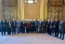 Premier urges ‘amicable and transparent’ UK talks Premier Juliana O'Connor-Connor is pictured with UK Minister for the Overseas Territories Stephen Doughty and fellow leaders of overseas territories on Wednesday in London. - Photo: GIS