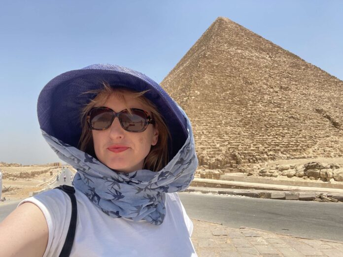 Travel writer Sarah Bridge in Egypt