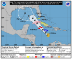 Tropical Storm Rafael forms southeast of Grand Cayman The US National Hurricane graphic shows the projected path of Tropical Storm Rafael as at 4pm on Monday.