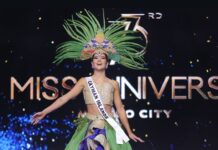 Raegan Rutty shines in Mexico for Miss Universe pageant Raegan Rutty showcases Caymanian heritage in her national costume at the 73rd Miss Universe preliminary competition. - Photo: Raegan Rutty Instagram Page
