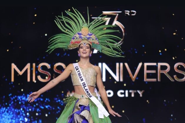Raegan Rutty showcases Caymanian heritage in her national costume at the 73rd Miss Universe preliminary competition. - Photo: Raegan Rutty Instagram Page