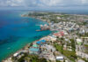 Middle East crisis sends tourism spillover toward Cayman Aerial view of coastline of Grand Cayman, Cayman Islands ,Caribbean