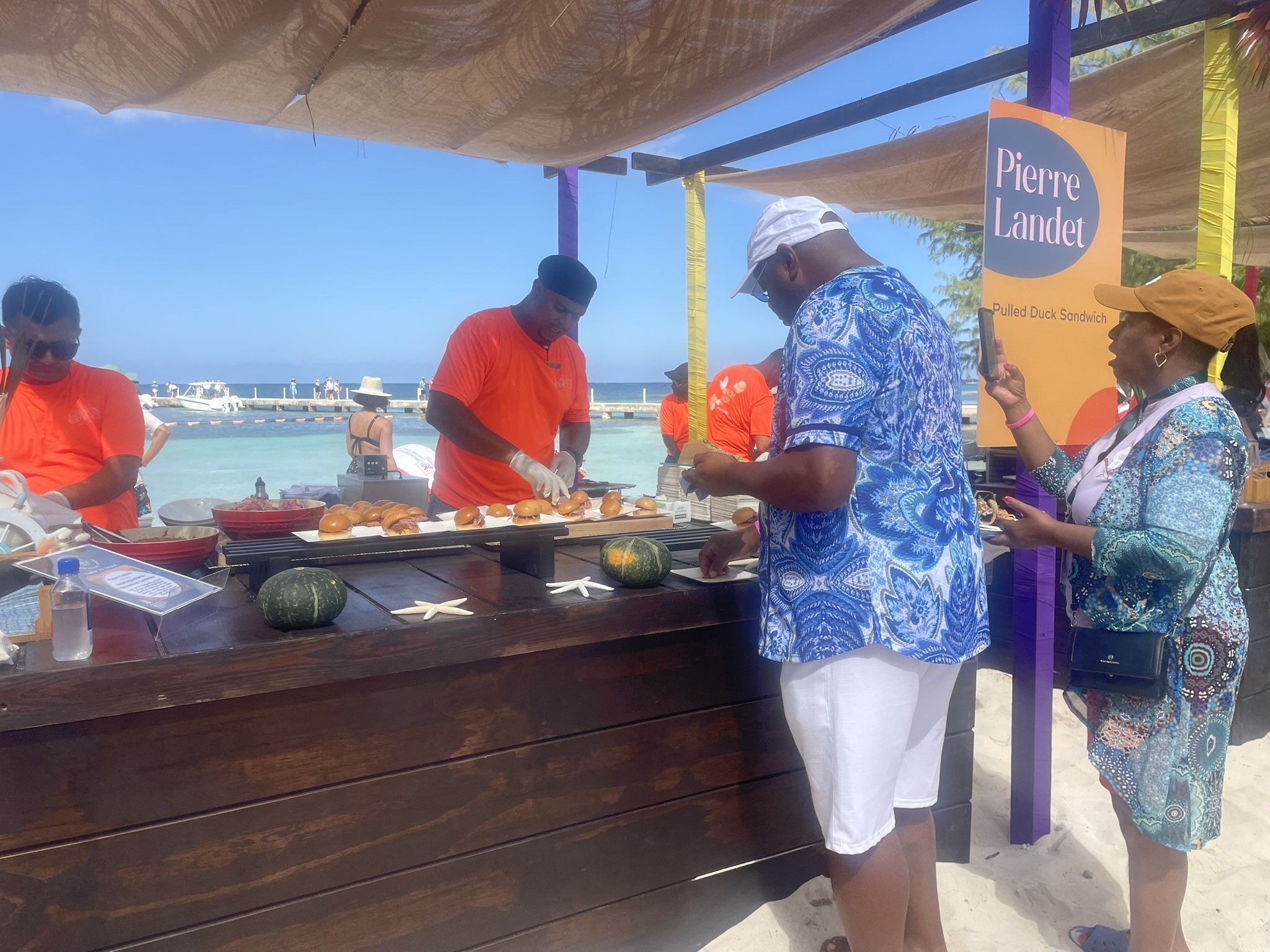 Guests were able to taste a variety of food in the surroundings of Rum Point at Saturday's Beach Bash