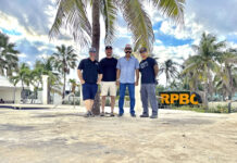 Ready to rebuild: Royal Palms team works toward reopening Handel Whittaker, former Calico Jack’s owner, second from right, is working with his team members Marty Francis, Devon Clark and Henry Herrera on redeveloping the Royal Palms. Missing from the photo is Royal Palms partner TJ Hucker. - Photo: Reshma Ragoonath