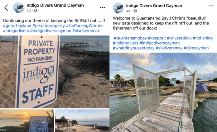 Indigo Divers has removed its Facebook page, but screenshots of the company's controversial posts continue to circulate.
