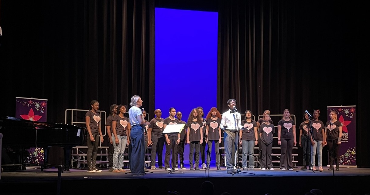 Cayman Youth Choir's Aaron Pererre delivered a moving and accomplished Stand by Me. - Photo: Sarah Bridge