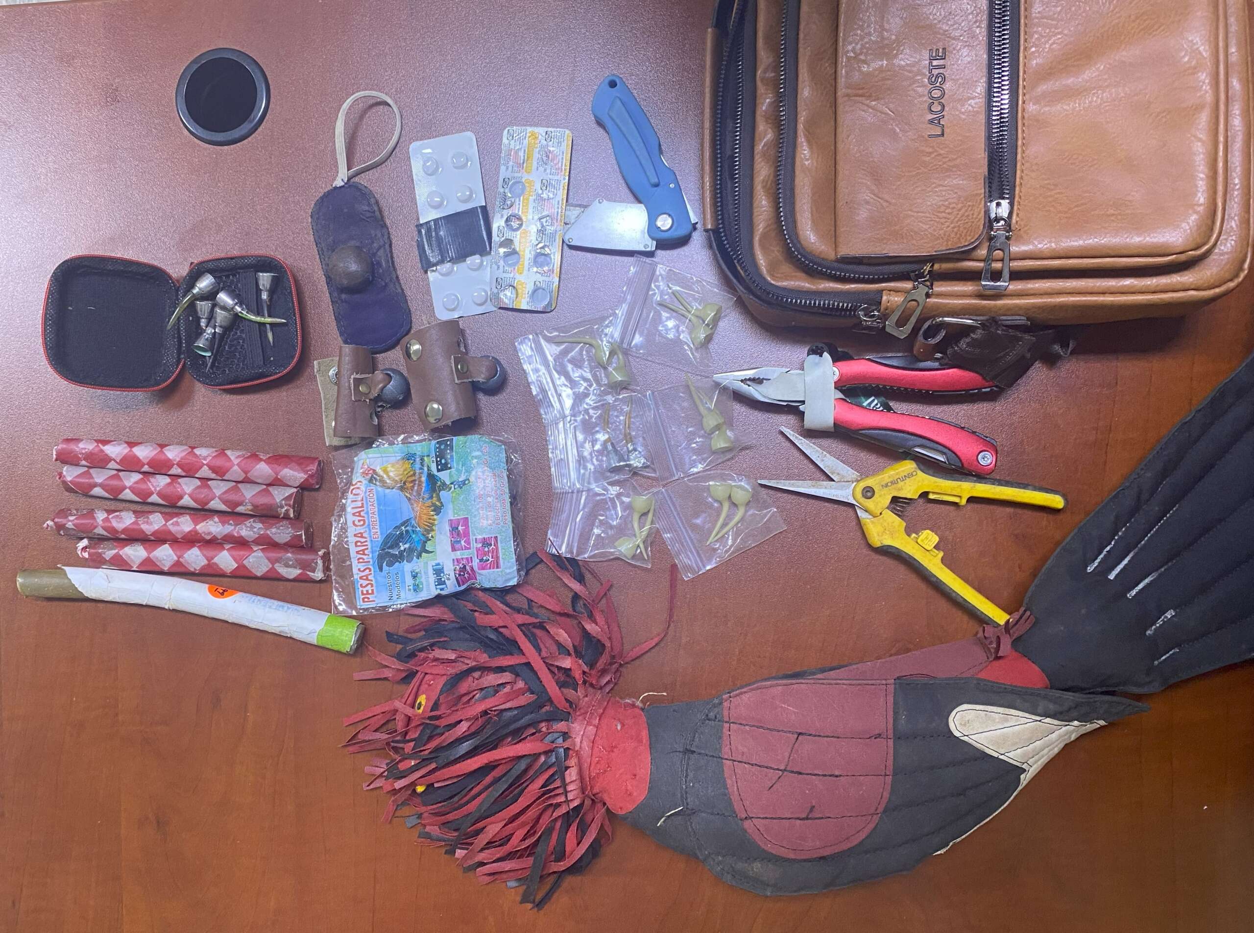 Cockfighting equipment recovered by police in Bodden Town