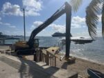 Dock repairs start in George Town as plans advance elsewhere Work has commenced at the George Town Barcadere dock by Lobster Pot - Photo: Simon Boxall