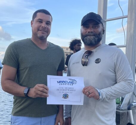 Heaviest wahoo CIAC member Floyd Moxam