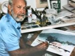 Remembering artist and architect Jeremy Sibley Jeremy Sibley works on one of his paintings. - Photo: Supplied