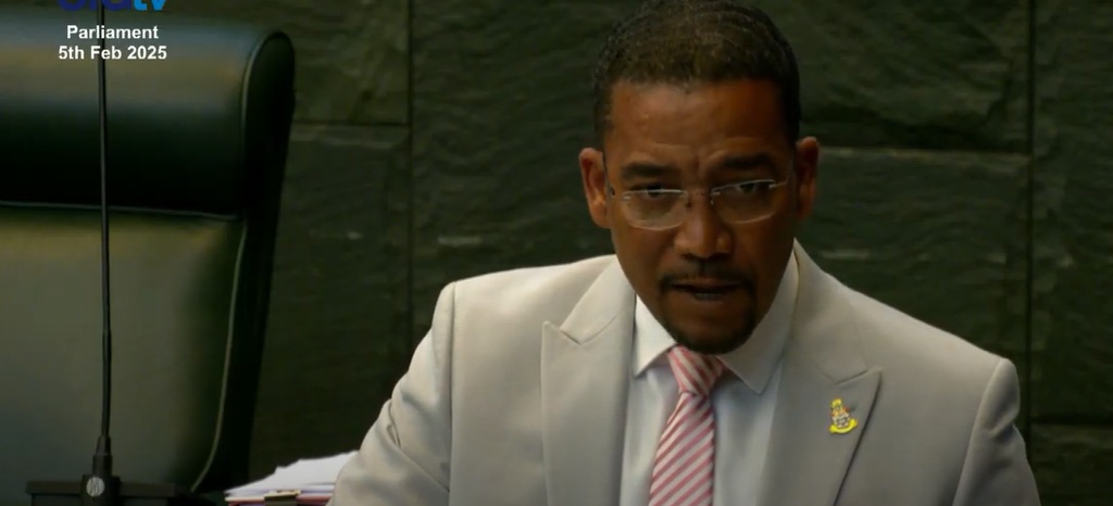 Deputy premier Kenneth Bryan delivered an emotional closing argument. - Photo: Parliament of the Cayman Islands