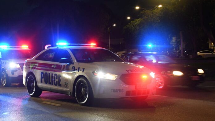 Police attended the scene of a suspected armed robbery in West Bay