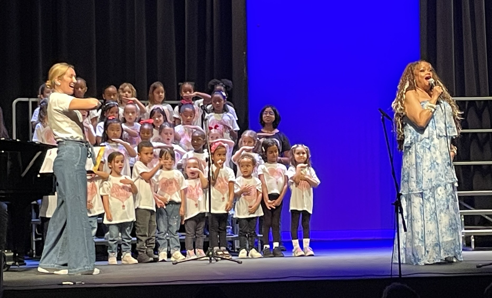 The youngest members of Cayman Youth Choir performed with Broadway recording artist Natalie Douglas. - Photo: Sarah Bridge