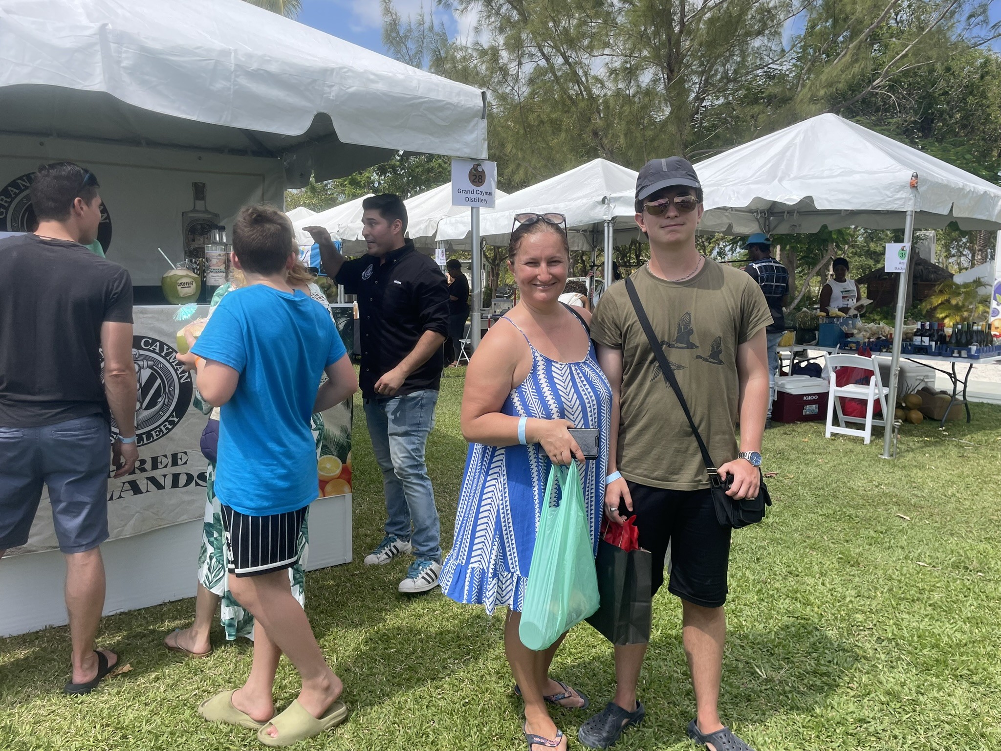 Visitors Daniella Man and her son Andrew at Coco Fest 2025