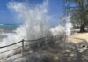 With US in flux, critical hurricane surge model may be in jeopardy Waves impact the coast as Hurricane Milton passes Cayman in October 2024. - Photo: Simon Boxall