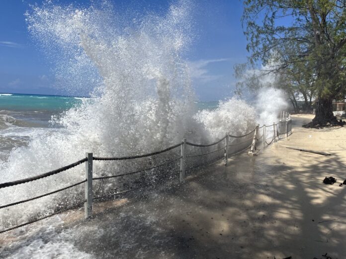 Waves Milton Waves impact the coast as Hurricane Milton passes Cayman in October 2024. - Photo: Simon Boxall