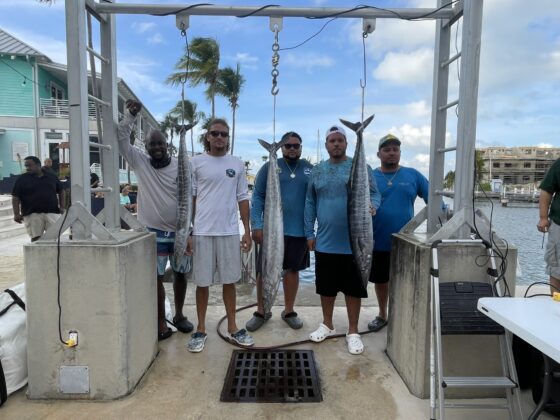 The crew of WhooDat boat with some of their catches