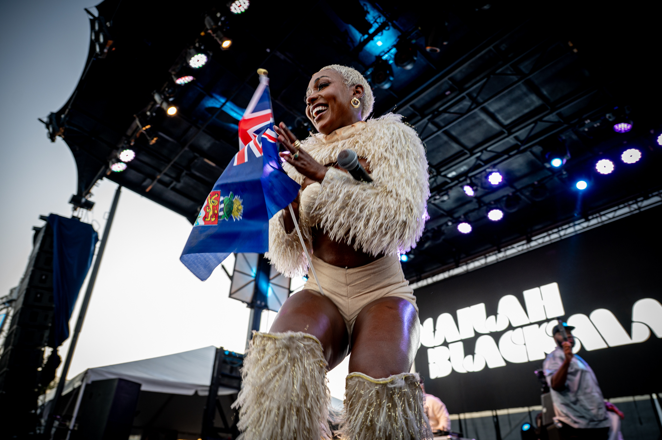 Soca star Nailah Blackman charmed the Cayman Islanders in the crowd