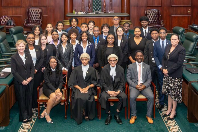 Cayman Islands Youth Parliament meets once a year to debate issues of the day
