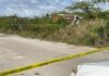Police appeal to public over body found in burning car A fire truck attends the scene of a burning car